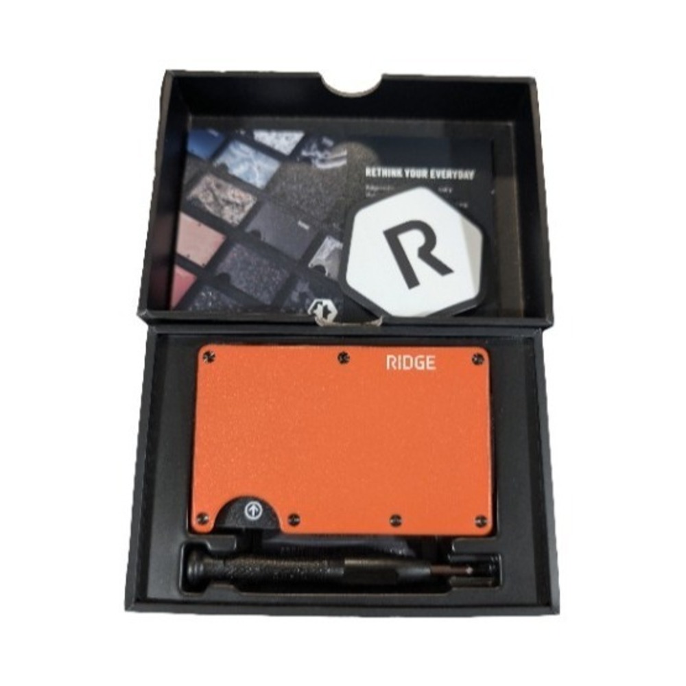 Pp3U The Ridge Slim RFID Blocking Wallet W/ Cash Strap - Basecamp Orange Used